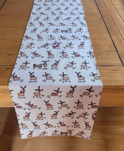 Santa Rudolph Christmas Table Runner - CushionCoverAndDecor