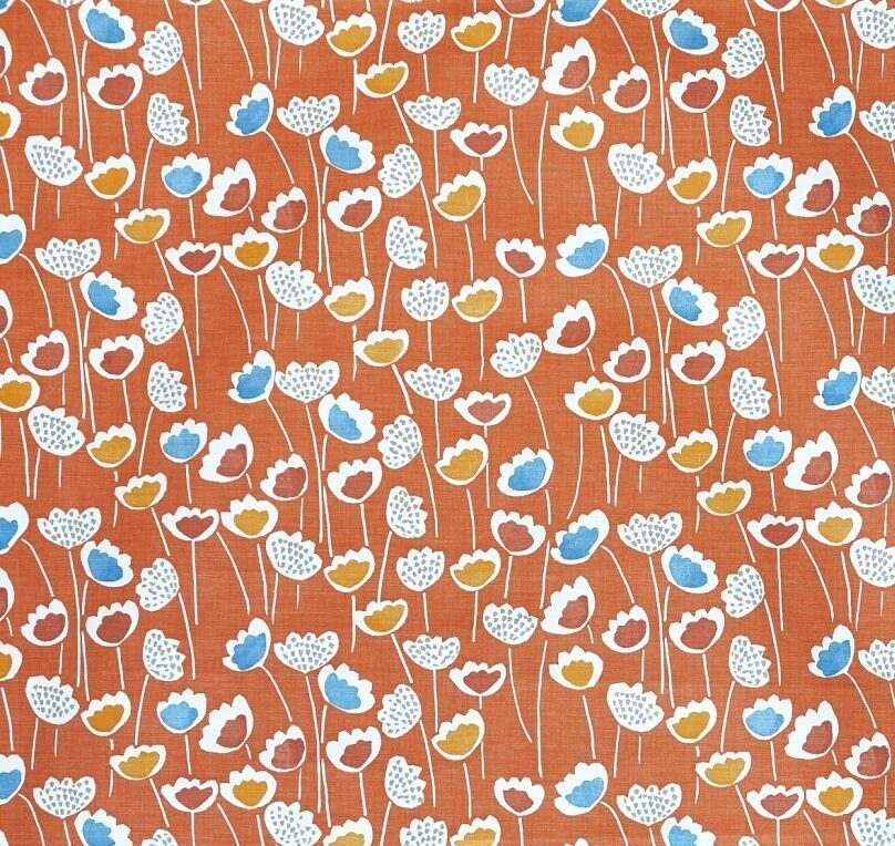 Scandinavian Tablecloth , Floral Tulip Mango Orange Tablecloth , Floral Tablecloth , Round, Square, Rectangle Tablecloth , Tablecloth UK - CushionCoverAndDecor