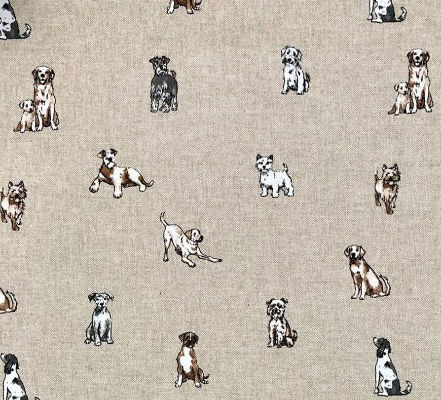 Shabby Dogs Tablecloth , Dogs Tablecloth , Linen Look Tablecloth , Tablecloth UK - CushionCoverAndDecor