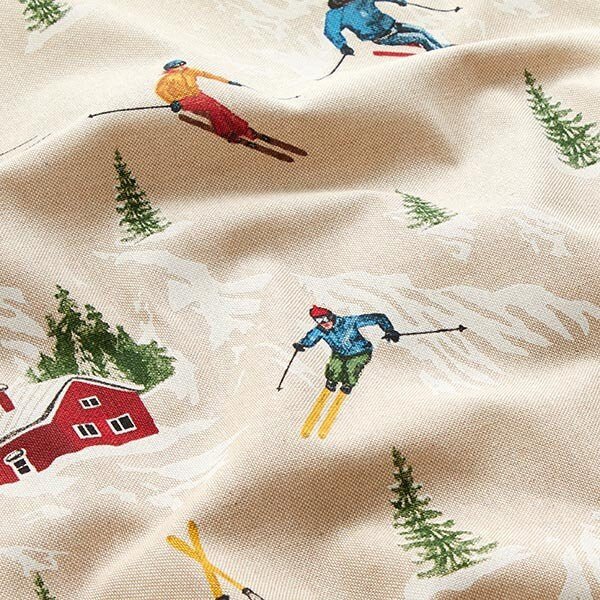 Skiing Landscape Tablecloth , Christmas Ski Tablecloth , Tablecloth UK, Christmas Festive Tablecloth - CushionCoverAndDecor