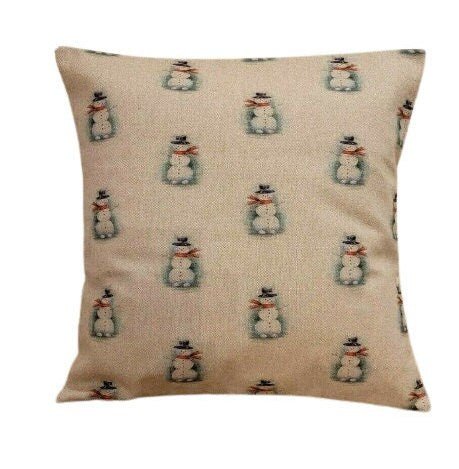 Snowman Christmas Cushion Cover - CushionCoverAndDecor