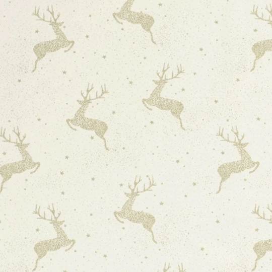 Snowy Reindeer Metallic Christmas Tablecloth Available In Many Sizes - CushionCoverAndDecor