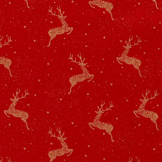 Snowy Reindeer Metallic Christmas Tablecloth Available In Many Sizes - CushionCoverAndDecor