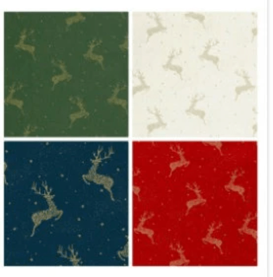 Snowy Reindeer Metallic Christmas Tablecloth Available In Many Sizes - CushionCoverAndDecor