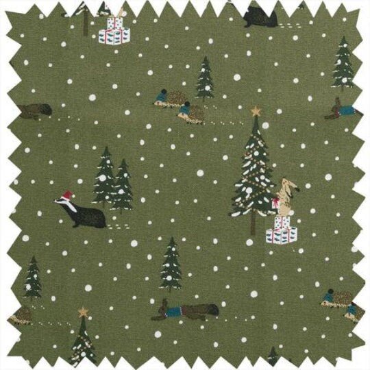 Sophie Allport Christmas Tablecloth , Robin Tablecloth , Festive Forest Tablecloth , Woodland Tablecloth , Holly And Berry Tablecloth UK - CushionCoverAndDecor