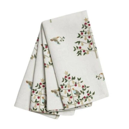 Sophie Allport Fabric Napkins , Christmas Cloth Napkin , Festive Fabric Napkins 100% Cotton Handmade - CushionCoverAndDecor