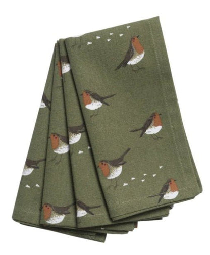 Sophie Allport Fabric Napkins , Christmas Cloth Napkin , Festive Fabric Napkins 100% Cotton Handmade - CushionCoverAndDecor