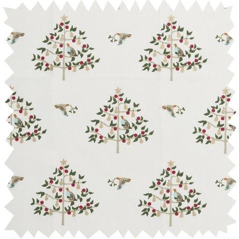 Sophie Allport Partridge Stone Christmas Table Runner - CushionCoverAndDecor