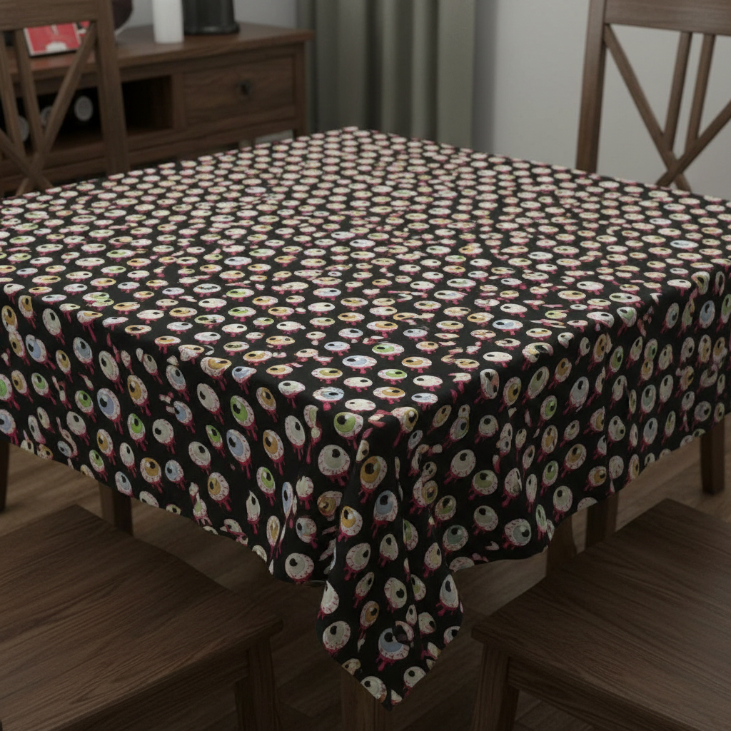 Gory Blood Soaked Eyeballs Halloween Tablecloth