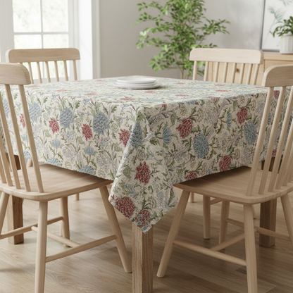 Tischdecke aus Baumwolle mit Orchideen- und Butterblumenmuster von William Morris
