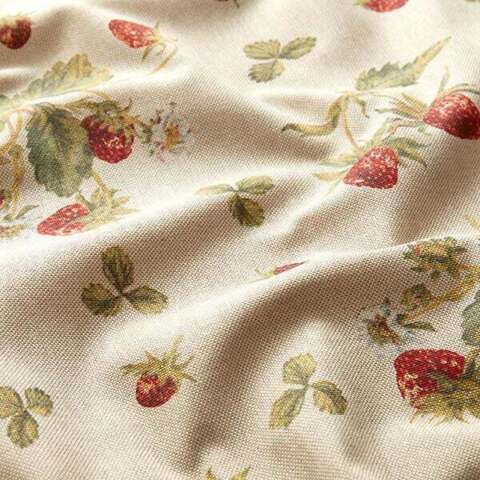 Strawberries Berries Natural Tablecloth Available In Many Sizes - CushionCoverAndDecor