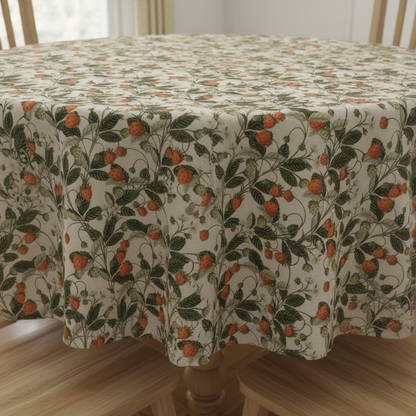Strawberries Berry Natural Tablecloth