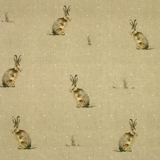 Table Runner , Napkins Hartley Hare Natural Beige Design , Easter Table Runner 36" 48" 54" 60" 64" 72" 84" 96" 104" Handmade 100%Cotton - CushionCoverAndDecor