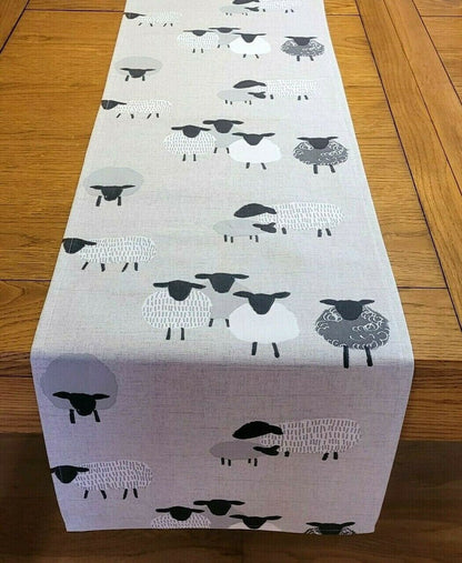 Table Runner , Napkins Jump Leaping Hares Duckegg Design , Easter Table Runner 36" 48" 54" 60" 64" 72" 84" 96" 104" Handmade 100%Cotton - CushionCoverAndDecor