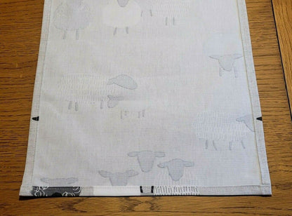 Table Runner Sophie Allport Boxing Hares Green Fabric , Easter Table Runner 48" 54" 60" 64" 72" 84" 96" 104" - CushionCoverAndDecor