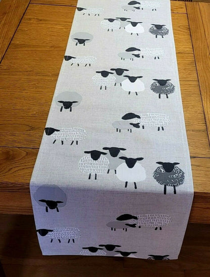 Table Runner Sophie Allport Lay A Little Egg Hen Chicken Fabric , Easter Table Runner 48" 54" 60" 64" 72" 84" 96" 104" - CushionCoverAndDecor