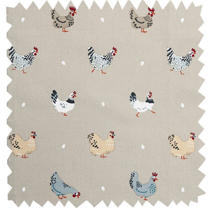 Table Runner Sophie Allport Lay A Little Egg Hen Chicken Fabric , Easter Table Runner 48" 54" 60" 64" 72" 84" 96" 104" - CushionCoverAndDecor