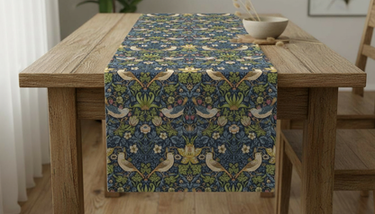 Tischläufer, Servietten mit springenden Hasen, Naturbeige-Design, Ostertischläufer, Größen: 91 cm, 122 cm, 137 cm, 152 cm, 163 cm, 183 cm, 213 cm, 244 cm, 264 cm, Handgefertigt aus 100 % Baumwolle