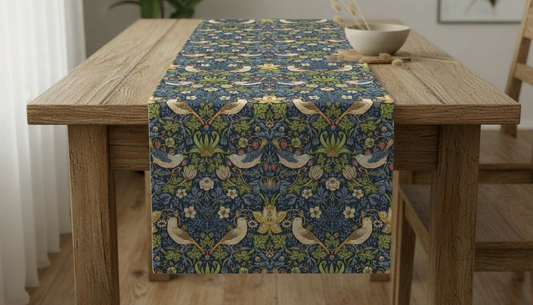 Tischläufer, Servietten mit springenden Hasen, Naturbeige-Design, Ostertischläufer, Größen: 91 cm, 122 cm, 137 cm, 152 cm, 163 cm, 183 cm, 213 cm, 244 cm, 264 cm, Handgefertigt aus 100 % Baumwolle