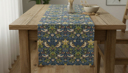 Tischläufer, Servietten mit springenden Hasen, Naturbeige-Design, Ostertischläufer, Größen: 91 cm, 122 cm, 137 cm, 152 cm, 163 cm, 183 cm, 213 cm, 244 cm, 264 cm, Handgefertigt aus 100 % Baumwolle