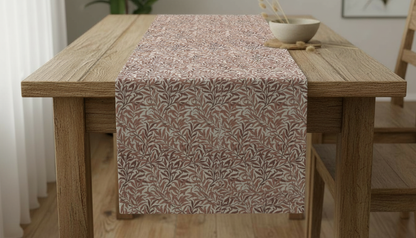 Tischläufer, Servietten mit springenden Hasen, Naturbeige-Design, Ostertischläufer, Größen: 91 cm, 122 cm, 137 cm, 152 cm, 163 cm, 183 cm, 213 cm, 244 cm, 264 cm, Handgefertigt aus 100 % Baumwolle