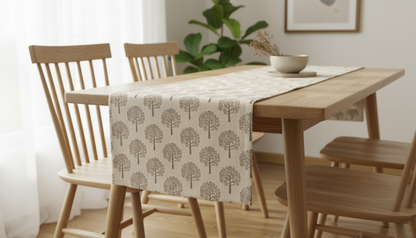 Mulberry Trees Grey Table Runner