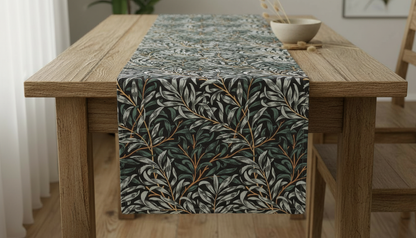 Tischläufer, Servietten mit springenden Hasen, Naturbeige-Design, Ostertischläufer, Größen: 91 cm, 122 cm, 137 cm, 152 cm, 163 cm, 183 cm, 213 cm, 244 cm, 264 cm, Handgefertigt aus 100 % Baumwolle
