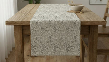 Tischläufer, Servietten mit springenden Hasen, Naturbeige-Design, Ostertischläufer, Größen: 91 cm, 122 cm, 137 cm, 152 cm, 163 cm, 183 cm, 213 cm, 244 cm, 264 cm, Handgefertigt aus 100 % Baumwolle
