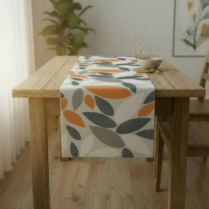 Pimlico Orange Mango Leaves Table Runner