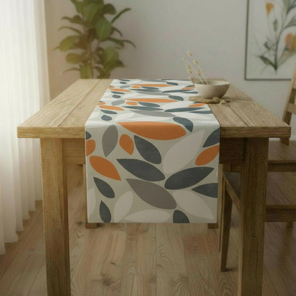 Pimlico Orange Mango Leaves Table Runner