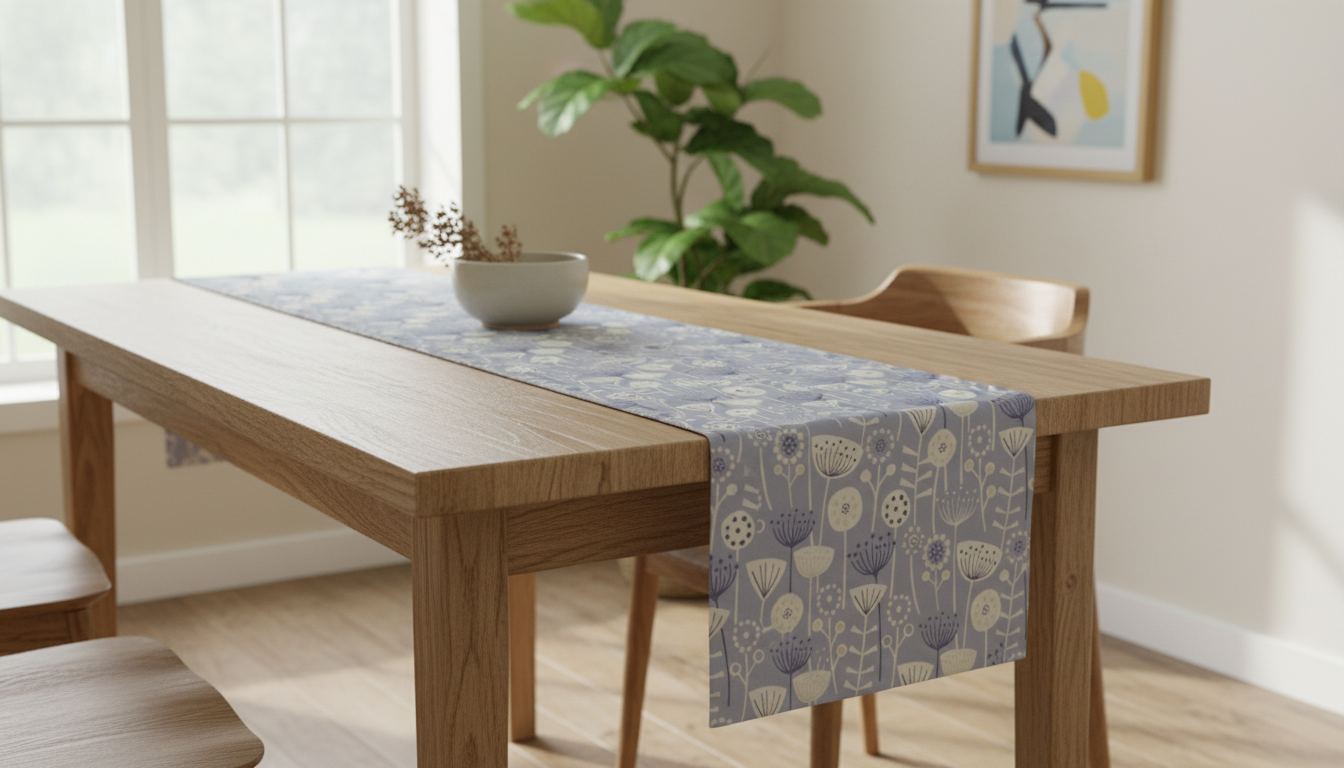 Tischläufer, Servietten mit springenden Hasen, Naturbeige-Design, Ostertischläufer, Größen: 91 cm, 122 cm, 137 cm, 152 cm, 163 cm, 183 cm, 213 cm, 244 cm, 264 cm, Handgefertigt aus 100 % Baumwolle