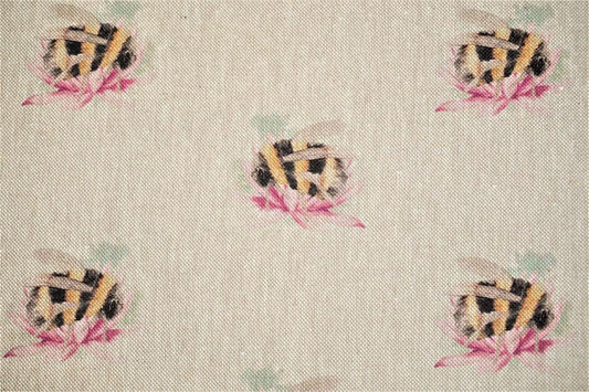 Tablecloth , Napkins Bombine Bees All Over Design , Easter Tablecloth , Cotton Rich Linen Fabric - CushionCoverAndDecor