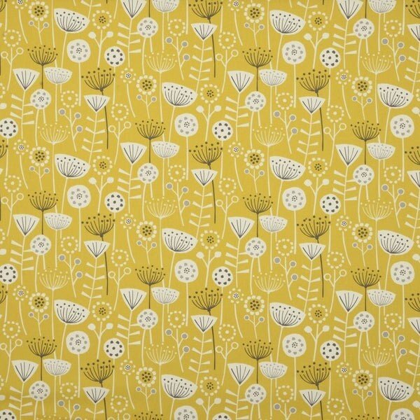 Tablecloth , Napkins Floral Scandinavian Bergen Burnt Orange , Yellow Ochre , Blue , Grey Design , Tablecloth UK - CushionCoverAndDecor