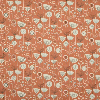 Tablecloth , Napkins Floral Scandinavian Bergen Burnt Orange , Yellow Ochre , Blue , Grey Design , Tablecloth UK - CushionCoverAndDecor