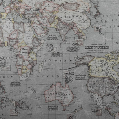 Tablecloth, Napkins Vintage World Map , Atlas Globe Cotton Rich Linen Fabric Design , Tablecloth UK - CushionCoverAndDecor