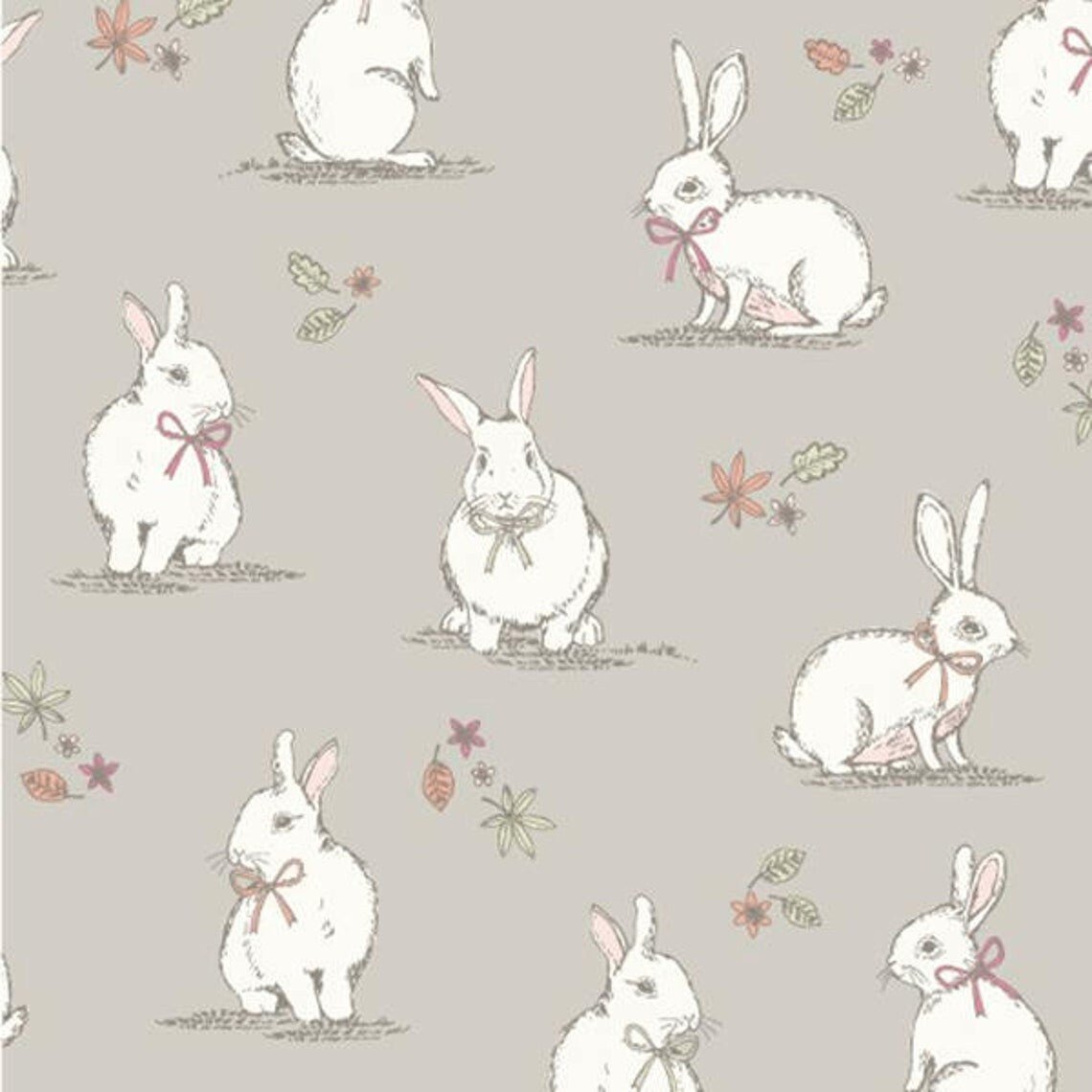 Tablecloth , Napkins Woodland Bunnies Rabbits Wildlife Design , Easter Tablecloth - CushionCoverAndDecor