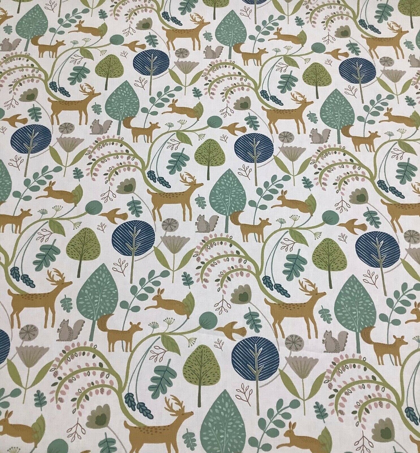 Tablecloth Woodland Scandi , Stag Tablecloth , Hare Tablecloth , Tablecloth UK - CushionCoverAndDecor