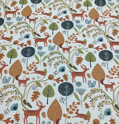 Tablecloth Woodland Scandi , Stag Tablecloth , Hare Tablecloth , Tablecloth UK - CushionCoverAndDecor