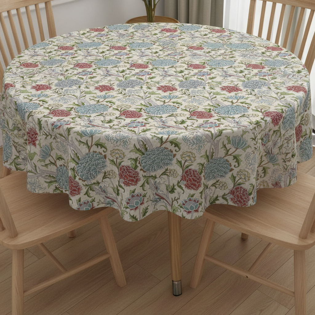 Tischdecke aus Baumwolle mit Orchideen- und Butterblumenmuster von William Morris