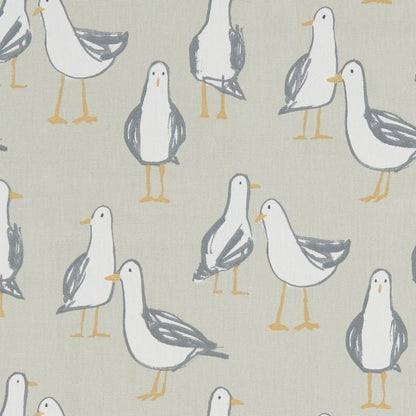 Tea Towel Seagull Laridae ,Nautical Marine Seaside Blue , Beige , White Design - CushionCoverAndDecor