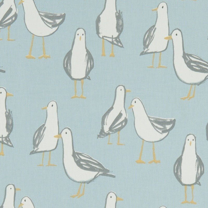 Tea Towel Seagull Laridae ,Nautical Marine Seaside Blue , Beige , White Design - CushionCoverAndDecor