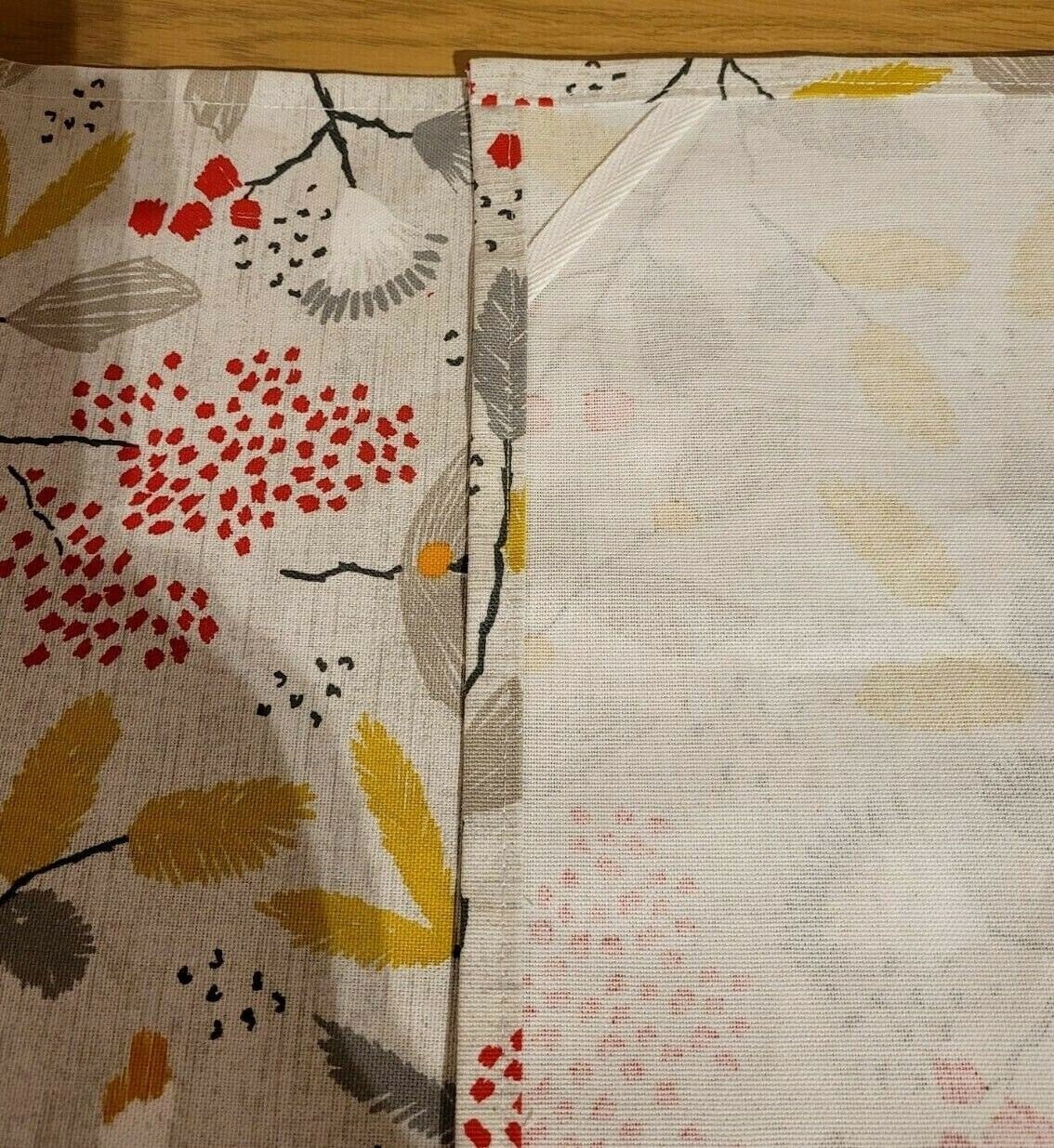 Tea Towels , Kitchen Towels Ashley Wilde Scandi Trail Grey Red Yellow Floral Design - CushionCoverAndDecor