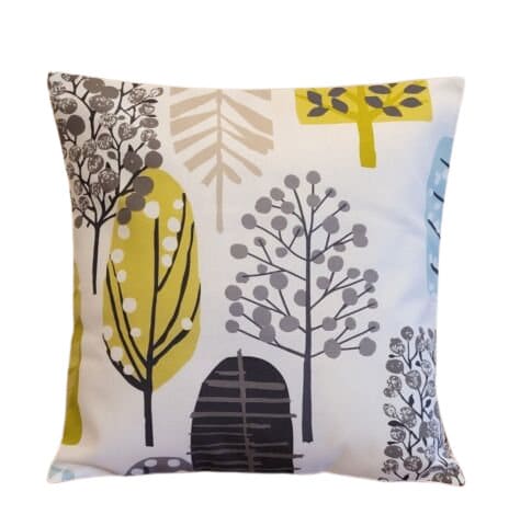 Tree Blossom Cushion Cover , Lollipop Trees Pillow Cover , Chartreuse Green Decorative Cushion 10" 12" 14" 16" 17" 18" 20" 22" 24" 26" - CushionCoverAndDecor