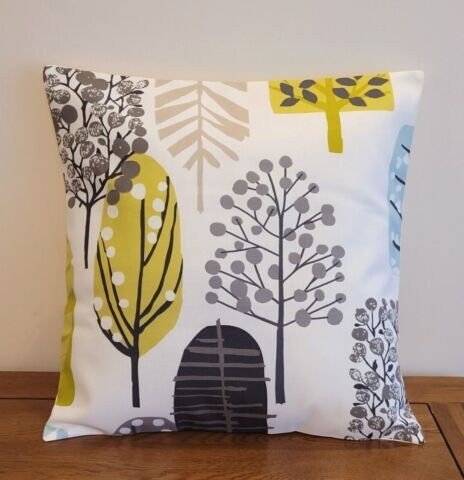 Tree Blossom Cushion Cover , Lollipop Trees Pillow Cover , Chartreuse Green Decorative Cushion 10" 12" 14" 16" 17" 18" 20" 22" 24" 26" - CushionCoverAndDecor