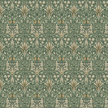 William Morris Snakeshead Forest Green Cotton Tablecloth