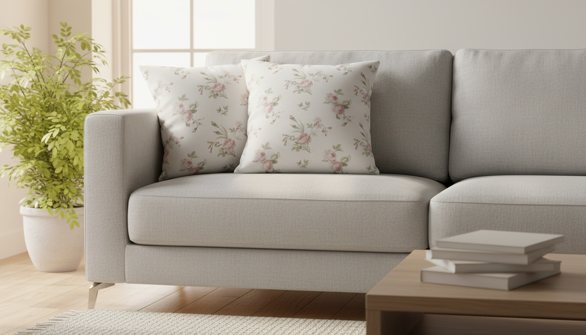 Pink Roses Floral Vintage Cushion Cover
