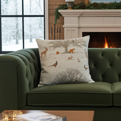 Christmas Stag Cushion Cover Tatton Autumn Wildlife