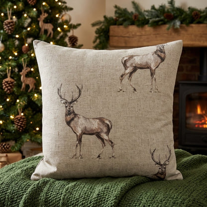 Glencoe Stags Christmas Cushion Cover