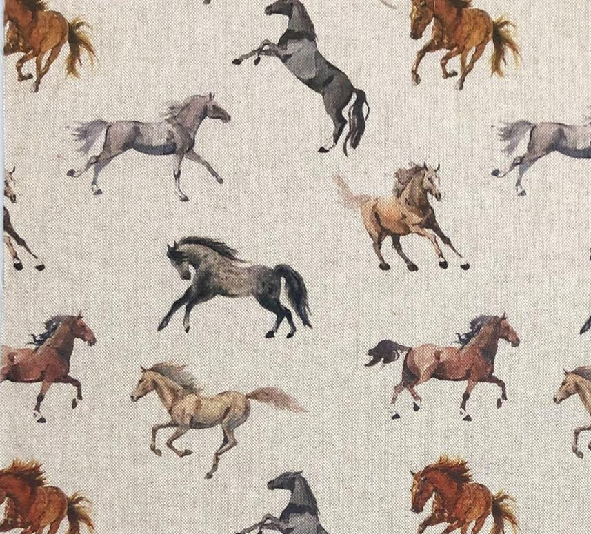 Wild Horses Tablecloth , Horses Tablecloth , Linen Look Tablecloth , Tablecloth UK - CushionCoverAndDecor