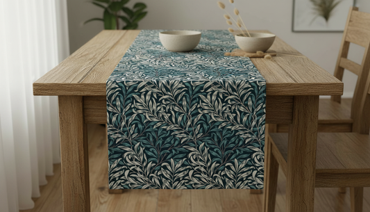 Tischläufer, Servietten mit springenden Hasen, Naturbeige-Design, Ostertischläufer, Größen: 91 cm, 122 cm, 137 cm, 152 cm, 163 cm, 183 cm, 213 cm, 244 cm, 264 cm, Handgefertigt aus 100 % Baumwolle